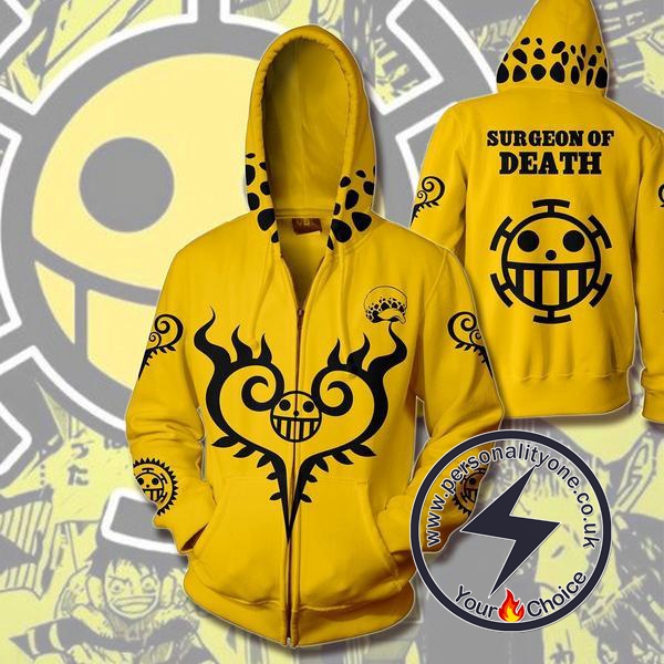 One Piece - Trafalgar Law Zip 3D - One Piece Hoodies